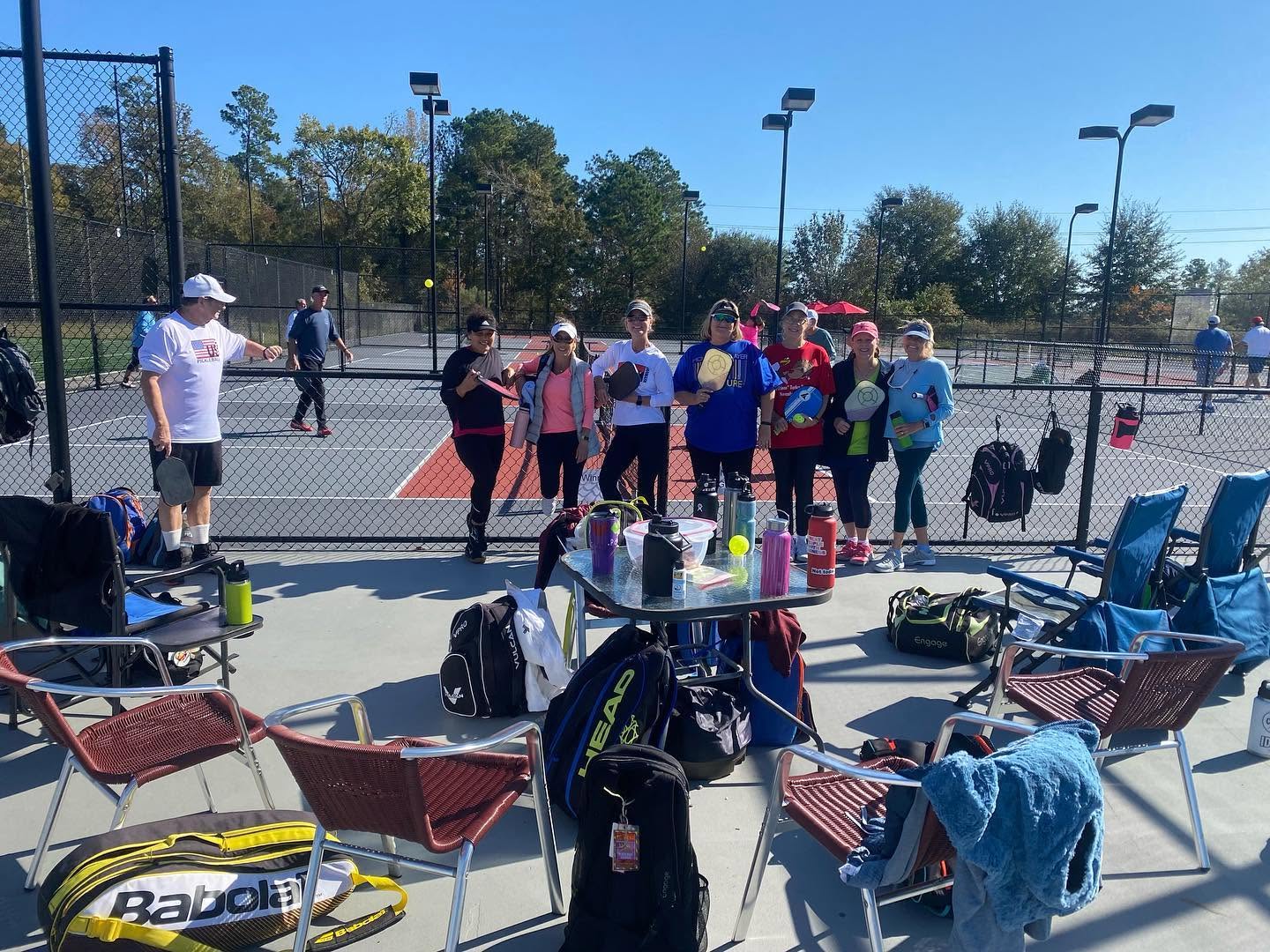 Group of players after a clinic session